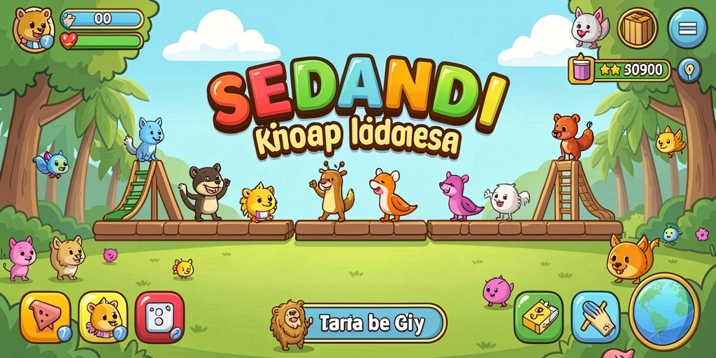 Screenshot menunjukkan karakter utama dalam aksi seru.